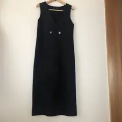 ZARA ブラック フェイクスエードジャンパースカート