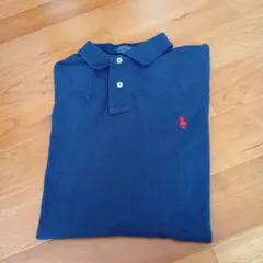 ラルフローレン　メンズ　ポロシャツ　長袖　ネイビー