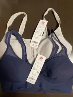 新品未使用BVDメッシュブラジャー２枚セット グレー ネイビーLL夏ブラのサムネイル