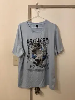 サブカル　地雷　Tシャツ　水色