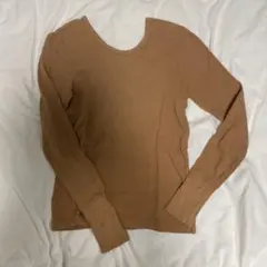 HAKUJI 長袖 ワッフルカットソー ブラウンのサムネイル
