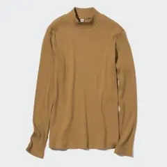 ユニクロ　リブハイネックT イエロー