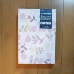 リバーシブル 掛け布団カバー ピンク チューリップ柄 シングルロングサイズ