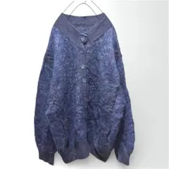 【USED】ヴィンテージ風 ネップニットカーディガン ボタンデザイン 古着