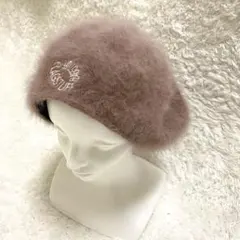 F-LAGSTUF-F ベレー帽　ピンク　アンゴラ混　ファーハット