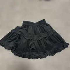 キッズ　フリルミニスカート　ブラック