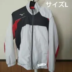 Mizuno フルジップジャケット Lサイズ ホワイト/ブラック/レッド