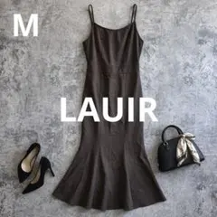 n551【LAUIR】バックリボンキャミソールワンピース マーメイド レイヤード