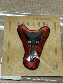 中原淳一　ブローチ　黒猫