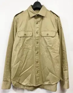 HYKE ハイク ワークシャツ ミリタリーシャツ 長袖 ベージュ サイズ1 