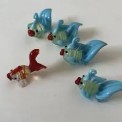 ガラス細工 金魚 置物 4個セット(ゆずき様) - メルカリ