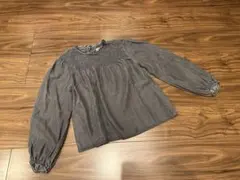 新品未使用✨ZARA シャーリングブラウス グレー系 コットン　定価5990円
