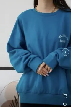 AZULスウェットプリント起毛プルオーバーmoussyアズール定価5990円