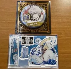 銀魂　バースデイ　バースデー　缶バッジ　名場面ジオラマフィギュア　坂田銀時