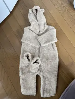 babygap くま　もこもこ　カバーオール　靴下セット