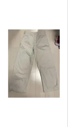 GU チノパン ワイドパンツ アイボリー Lのサムネイル