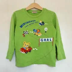 MIKIHOUSE 長袖 カットソー プリント ワッペン 110