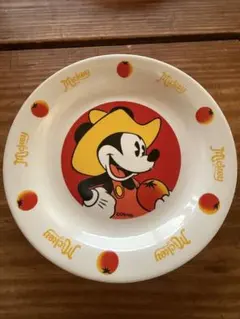 ミッキーマウス 子ども用皿 陶器製