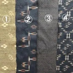 着物はぎれ　久米島紬　古布　絹　ハンドメイド
