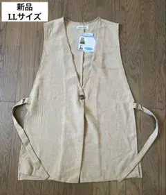 新品 しまむらHina Style LL ベスト ジレ ベージュ 大きいサイズ