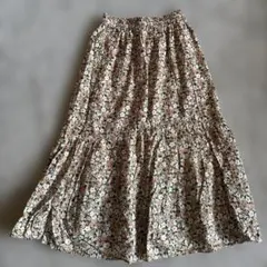 ユニクロ PAUL&JOE コラボ スカート L 花柄 フラワー ロング 美品