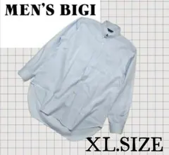 w40【MEN'S BIGI】 メンズ 長袖シャツ ライトブルー XLのサムネイル