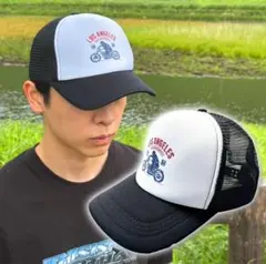 【サマーセール】アメカジ メッシュキャップ 黒 ストリート y2k ロサンゼルス