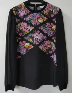 TED BAKER 花柄プリント　袖シースルーブラウスのサムネイル