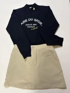LE COQ SPORTIF スカートセット ネイビー ベージュ
