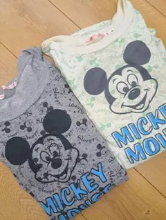 ミッキーマウス Tシャツトレーナー 2枚セット