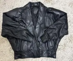 90's VINTAGE 本革 羊革 レザージャケット ブラック 黒