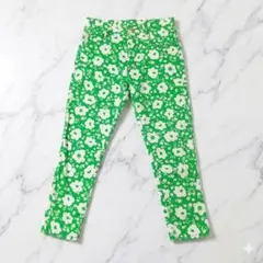 【RODEO CROWNS】ロデオクラウンズ 花柄 デニムパンツ グリーン M