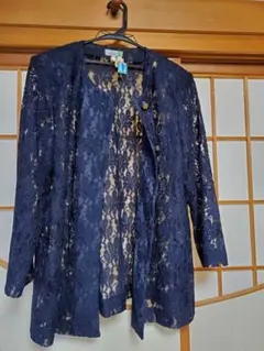 カーディガン春夏用　レース素材　羽織もの　Bernバーン　クリーニング済み