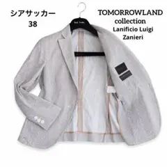 トゥモローランドコレクション シアサッカージャケット ザニエリ ストレッチ 38