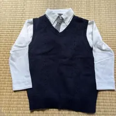 COMME CA ISM ネイビー ベスト 110A