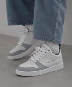 NAUTICA スニーカー ホワイト グレー ローカット　24.5cmのサムネイル