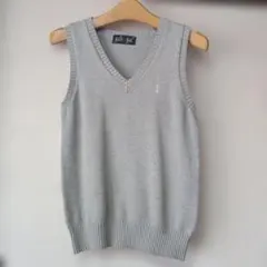 EAST BOY グレー ニット Vネックベスト