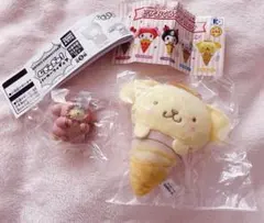 Sanrio サンリオ むぎゅぎゅパーカーフィギュア ピザおくるみ プリン