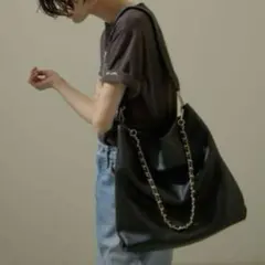 【美品】SALON adam et rope' 2WAY マルチトート　黒のサムネイル