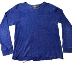 RRL インディゴ　ワッフルニット　サーマル　L ダブルアールエル