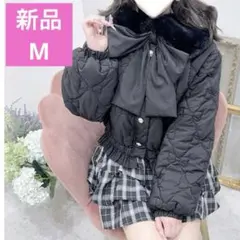 リボンさきまるちゃん新品majoretty量産型キルトジャケット中綿コート黒のサムネイル