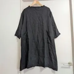 fog linen work 麻100% リネンワンピース リトアニア製 大きめ