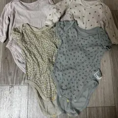 UNIQLO ロンパース肌着 ベビー肌着 花柄 4枚セット 70cm 80cm