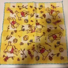 くまのプーさん　ハンカチタオル　ディズニー　非売品　第一生命　イエロー