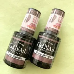 ★セリア★カラージェルネイル　ココアブラウン　２本セット★LEDライト対応