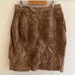 一点もの✨ブラウン スエード タイトスカート 9/10レザー　本革　ウエスト70
