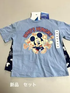 新品　ディズニー　ミッキー　トップス　ズボン　上下セット　100男の子女の子