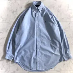 美品 ラルフローレン オックスフォードシャツ YARMOUTH ブルー L