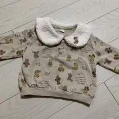 tete a tete トレーナー 襟ボア くま耳 100