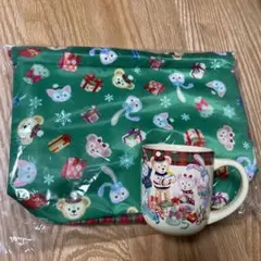 【新品未使用】35周年　2018クリスマス限定品スーベニアランチバック　コップ